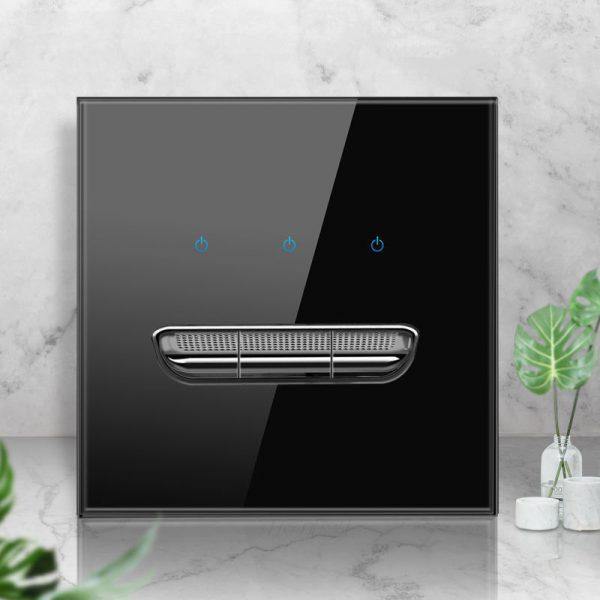 Personalized Tempered Glass Black Socket Panel - Image 4
