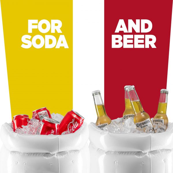 Large Inflatable Beer Mug Cooler Pool Float Drink Cooler For Adults Parties 2 In1 Drink Floatie And Party Supplies Great Toy For Beach Pool And Jacuzzi - Image 4