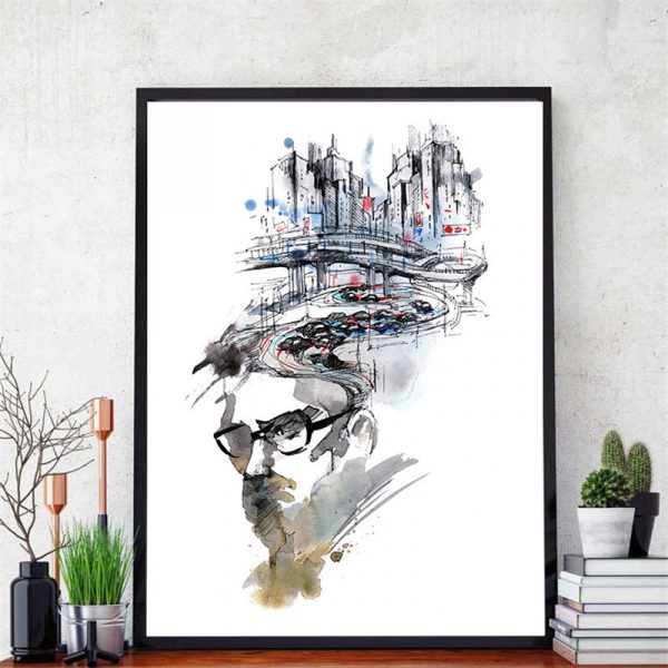 Abstract impression line home mural - Image 4