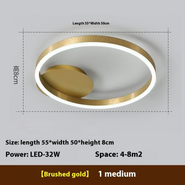 Living Room Modern Simple Home Atmospheric Study Led Bedroom Room Ceiling Light - Image 6
