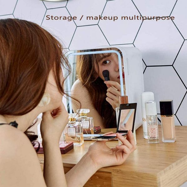 Mini Makeup Fridge Portable Cosmetic Refrigerator Cooler and Warmer Freezer for Perfume Beauty Skincare Products - Image 3