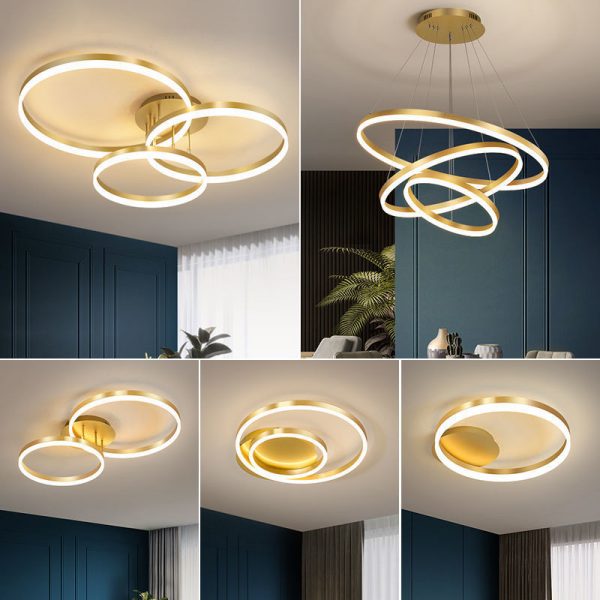 Living Room Modern Simple Home Atmospheric Study Led Bedroom Room Ceiling Light - Image 2