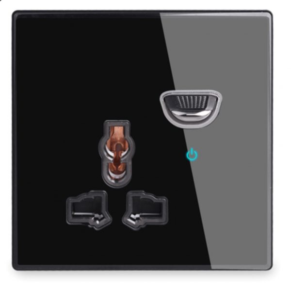 Personalized Tempered Glass Black Socket Panel - Image 9