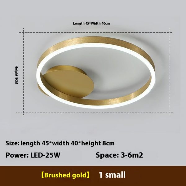 Living Room Modern Simple Home Atmospheric Study Led Bedroom Room Ceiling Light - Image 9